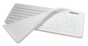 Very Cool Flat MagFix keyboard with a sterilisable drape with Turkish key layout