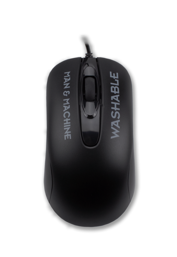 Durable IP68-rated washable black mouse ideal for hygienic environments - C Mouse black by Man & Machine