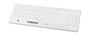 Teclado lavável com capa esterilizável e layout de teclas português – Its Cool Flat da Man & Machine.
