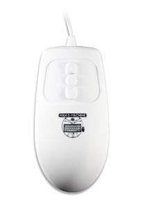 Waterproof mouse for cleanrooms and labs – Mighty Mouse by Man & Machine, IP68 and disinfectable