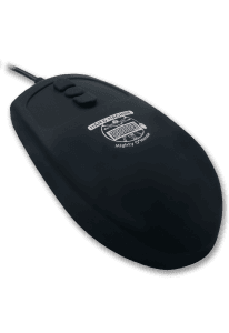 Waterproof and oil-resistant Mighty O'Mouse for harsh, dusty, or wet workspaces