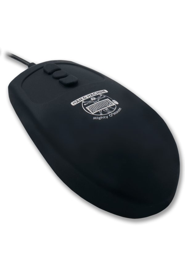 Waterproof and oil-resistant Mighty O'Mouse for harsh, dusty, or wet workspaces