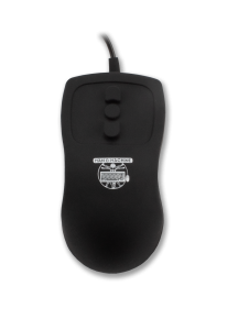 A Man & Machine fully sealed black Petite Mouse is seen from the top
