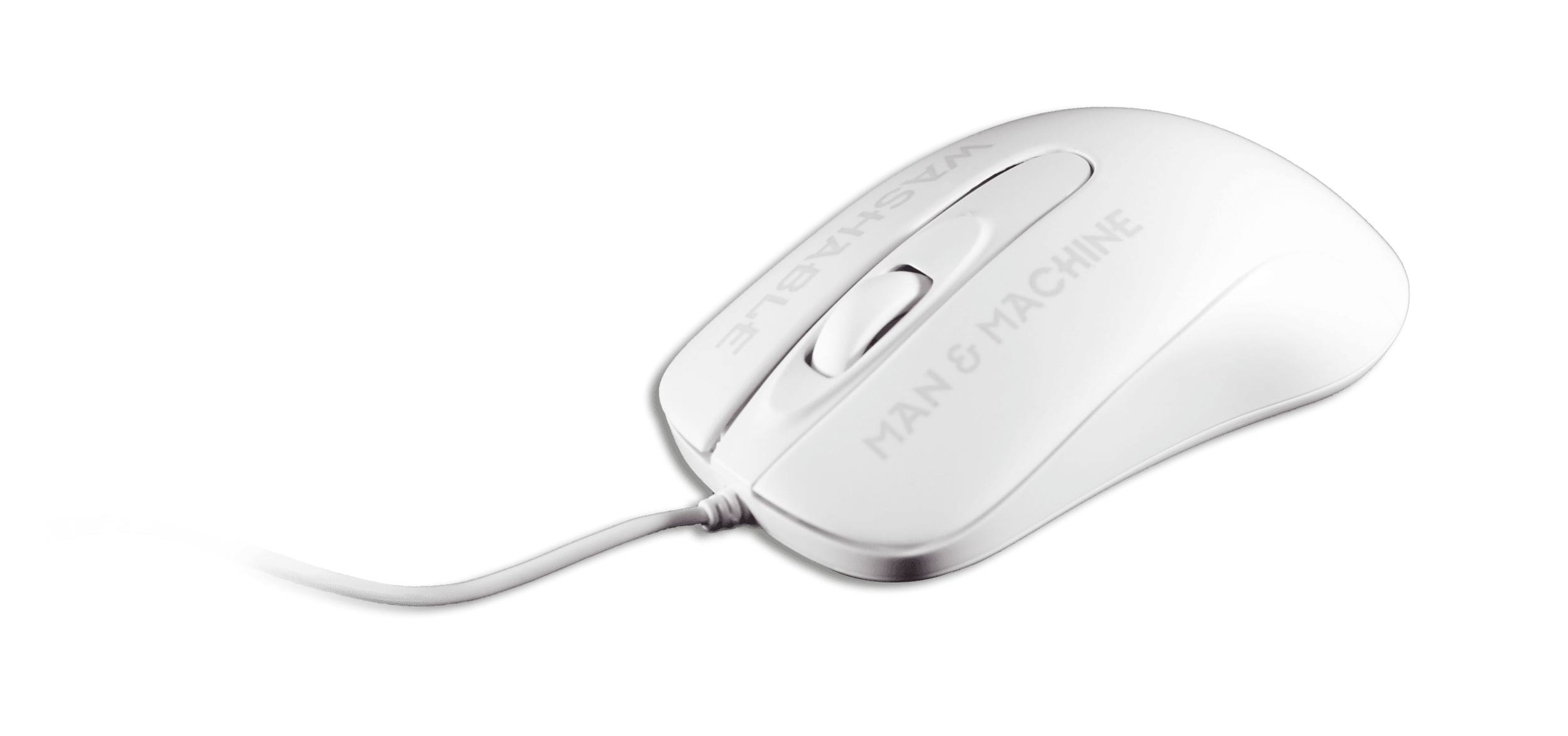 A Man & Machine washable wired white C Mouse